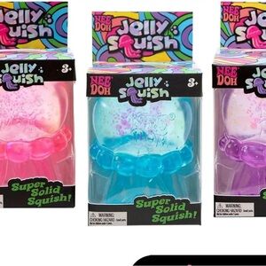 NeeDoh Jelly Squish Stress Toy Fidget Squeeze Nee Doh Jellyfish 3 PACK